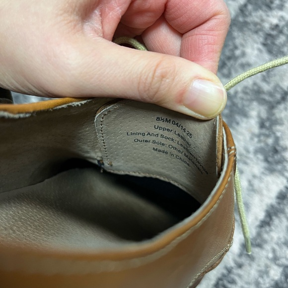 Banana Republic Mens 8.5 Brown Leather Wingtip Brogue Derby Oxfords Dress Shoes. - Picture 10 of 14